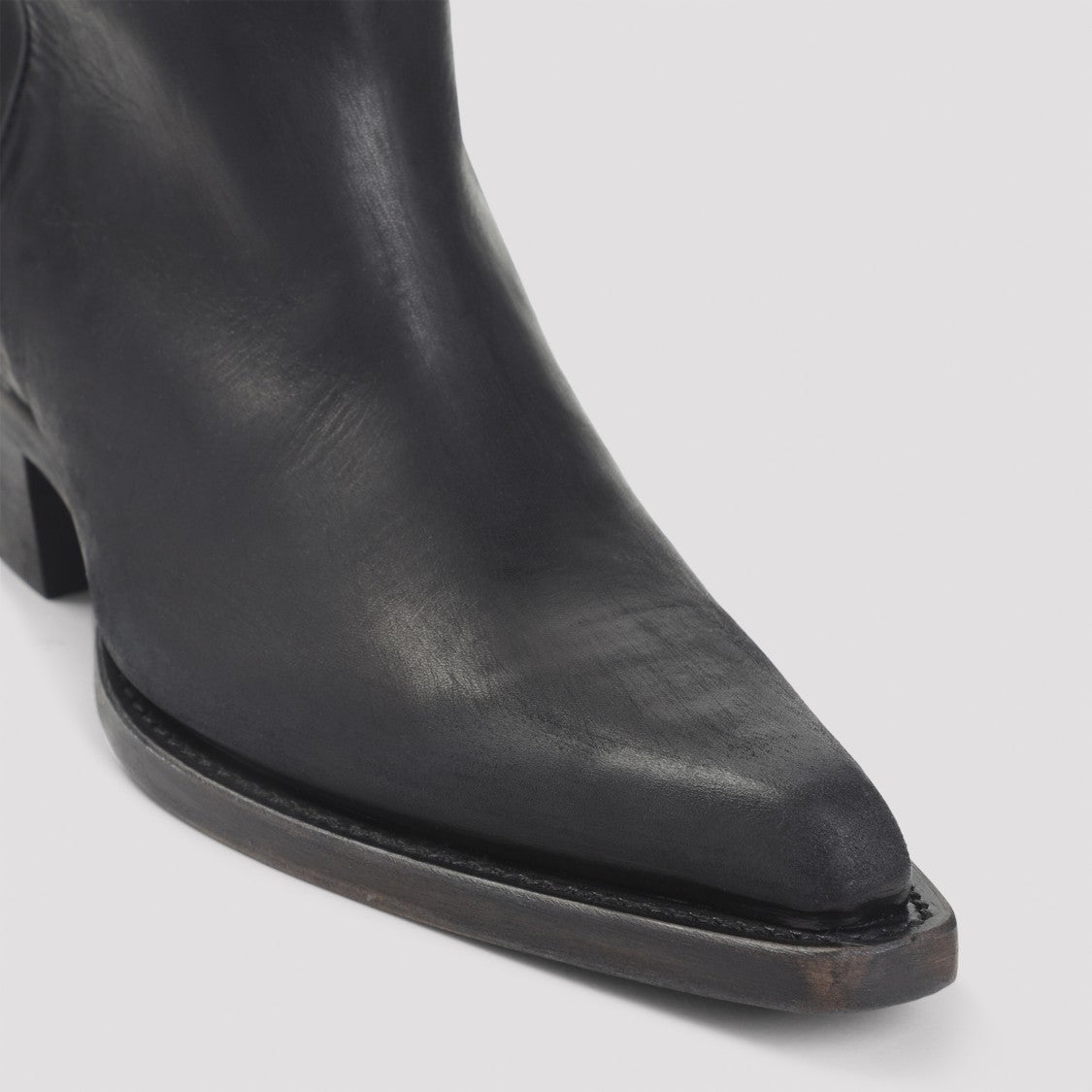 Khaite Clive 35 Black Calf Leather Boots