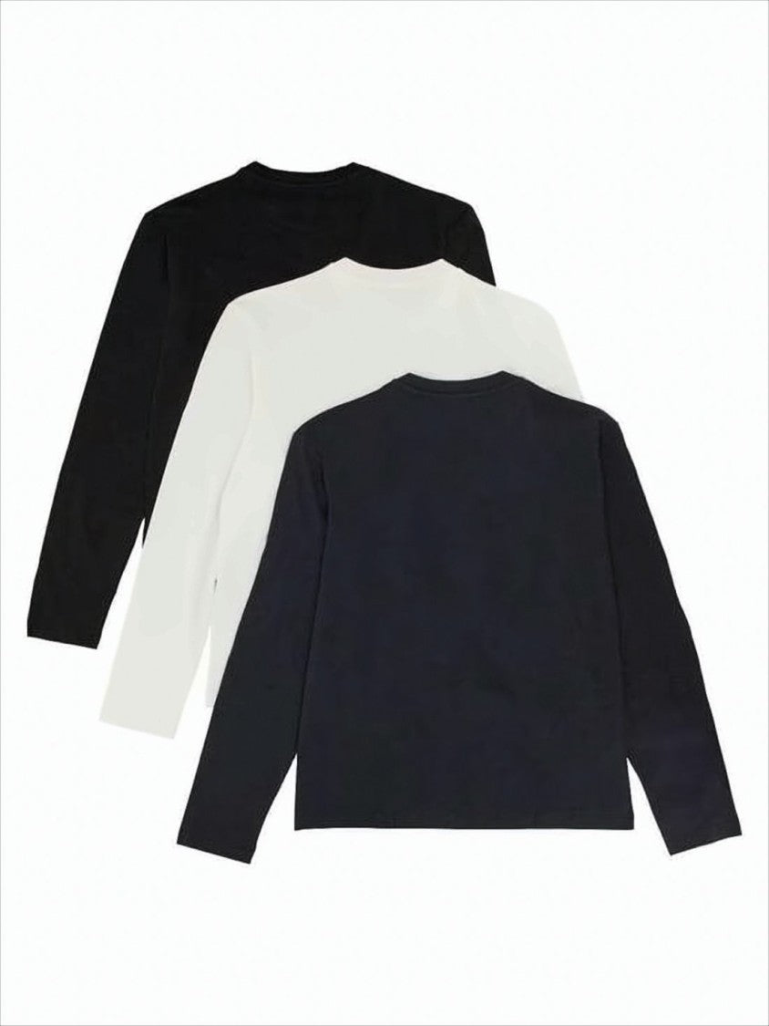 Jil Sander Long-Sleeve Crew Neck T-Shirt Set In Organic Cotton