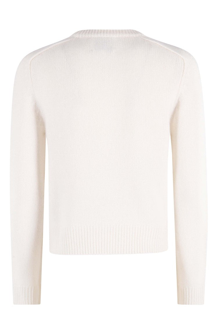 Kujiten Cropped Cashmere Sweater With Tonfo Neckline