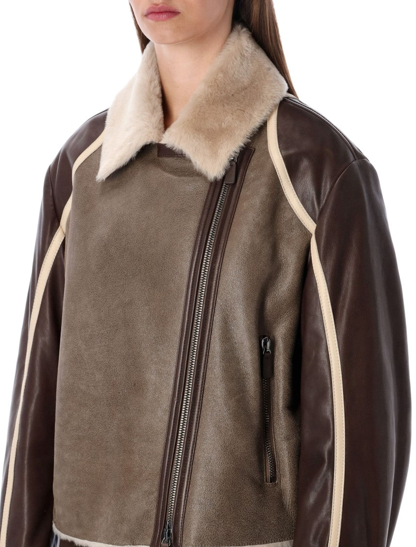Emporio Armani New York Merino Shearling Biker Jacket