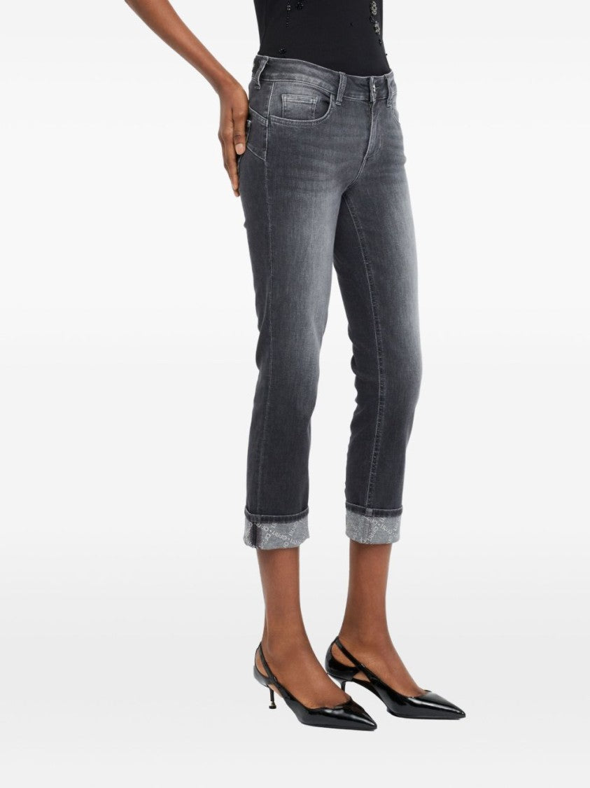 Liu Jo Cropped Slim Fit Jeans With Five-Pocket Design