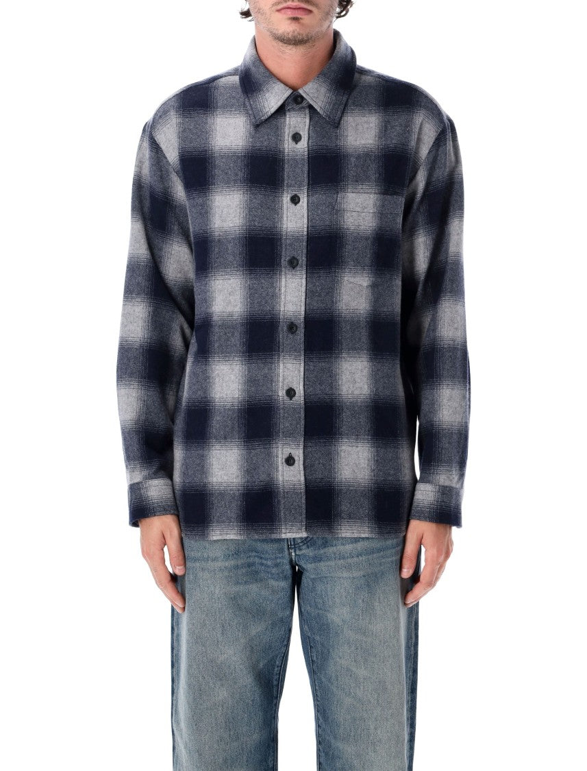 A.P.C. All-Over Check Patterned Dropped Shoulder Overshirt