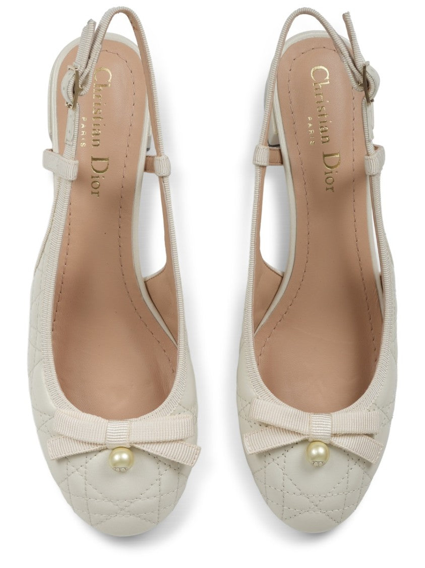 Dior Ballet Quilted Leather Slingback Pumps