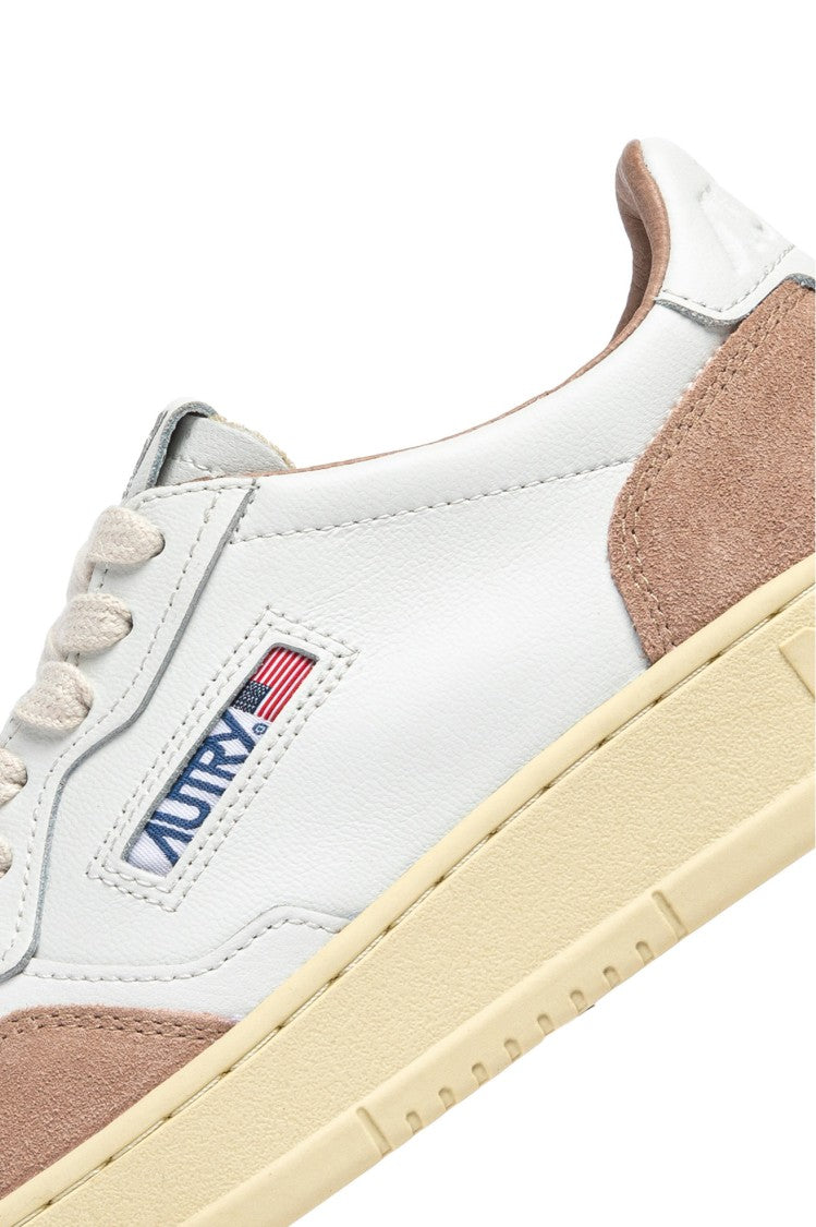 Autry White Medalist Goat Suede Sneakers