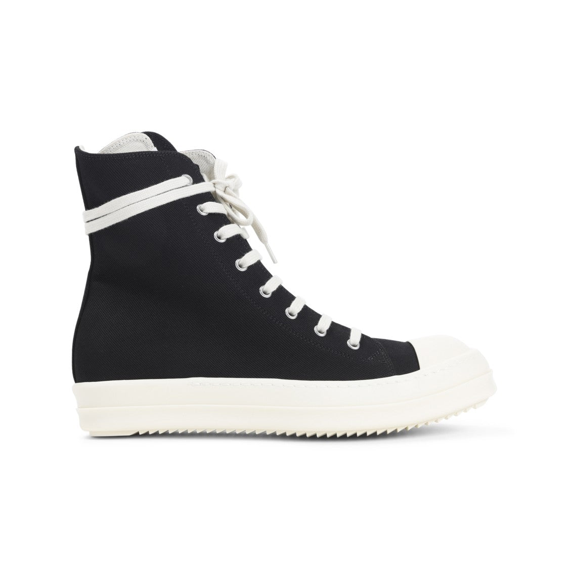Drkshdw By Rick Owens Black Canvas Sneakers