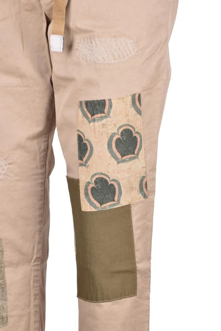 White Sand Stretch Trousers - Turquoise