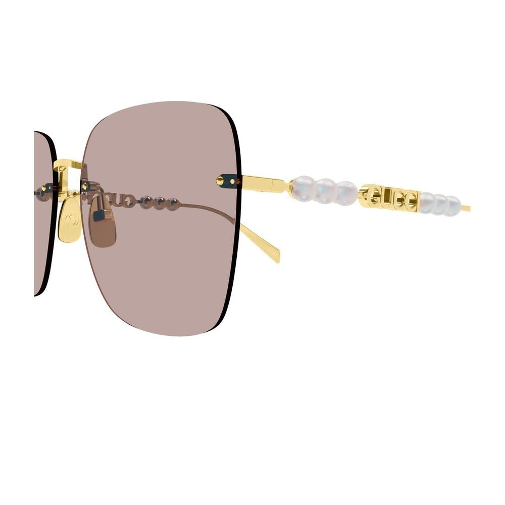 Gucci Gg1923sa Linea Name Of Brand Oversized Square Rimless Sunglasses