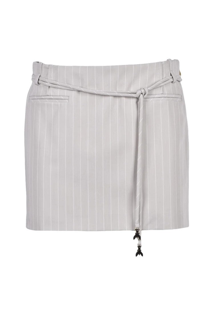 Patrizia Pepe Mini Skirt Stretch - Light Grey