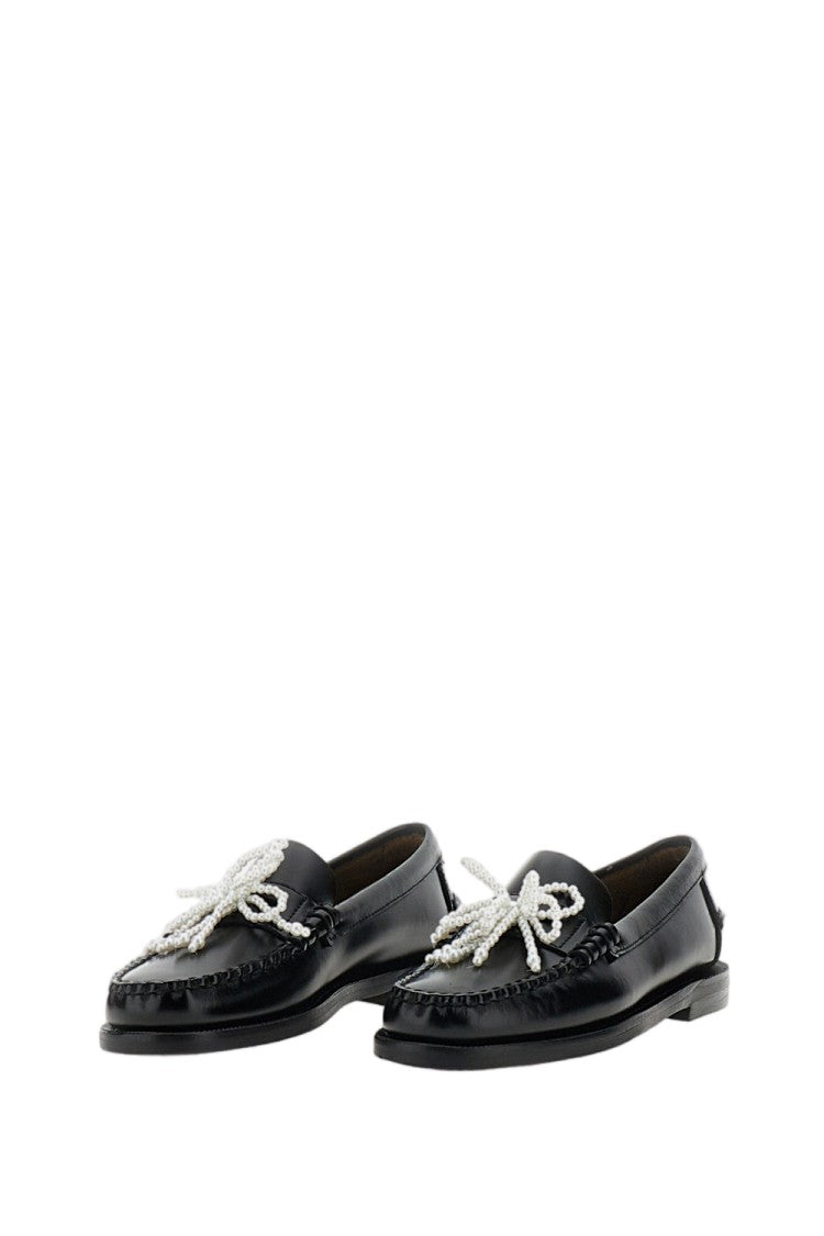 Sebago Black Dan Pearls Leather Loafers