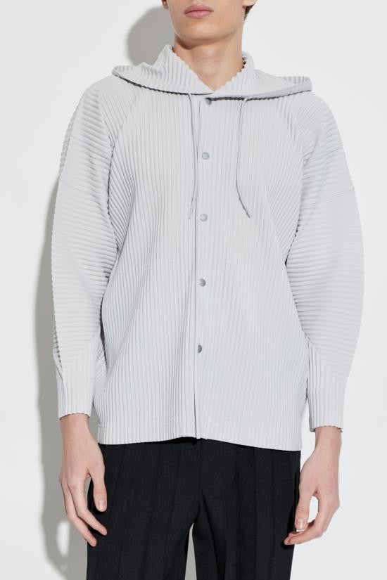 Homme Plissé Issey Miyake Hooded Top With Unique Pleated Texture