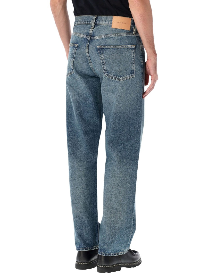 Sunflower Dirty Tint Organic Cotton Vintage Finish Twisted Seams Loose Jeans