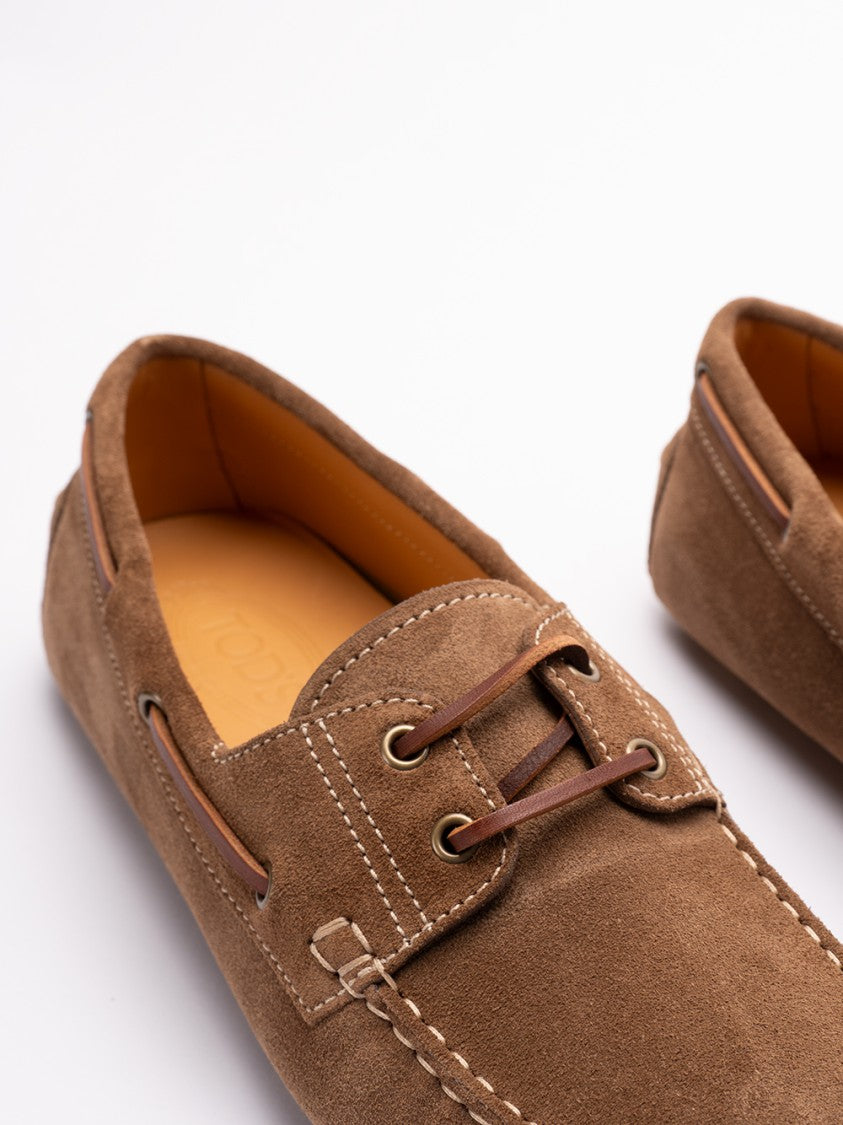 Tod's Brown Calf Leather Slipper Loafers