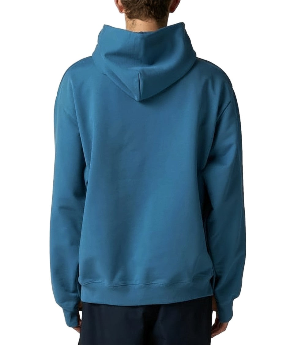Marni Relaxed Fit Blue Cotton Hoodie