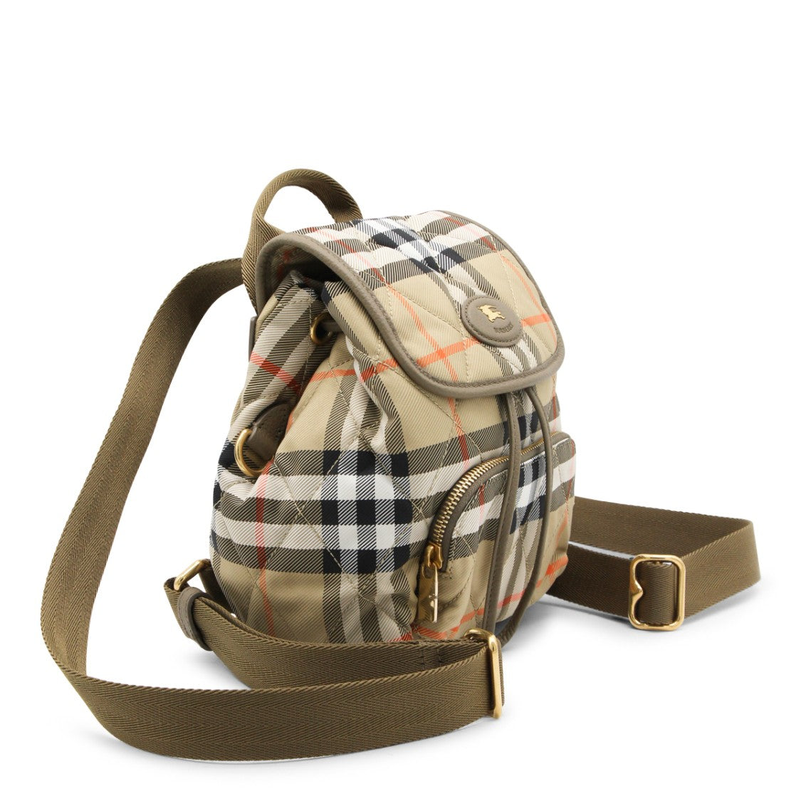 Burberry Beige Iconic-Print Backpack