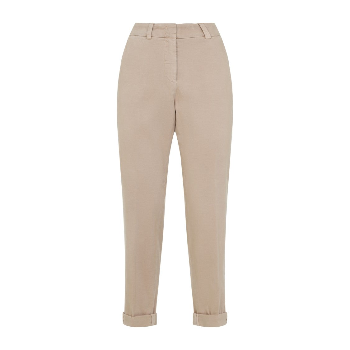 Peserico Cotton-Elastane Trousers With Tapered Fit