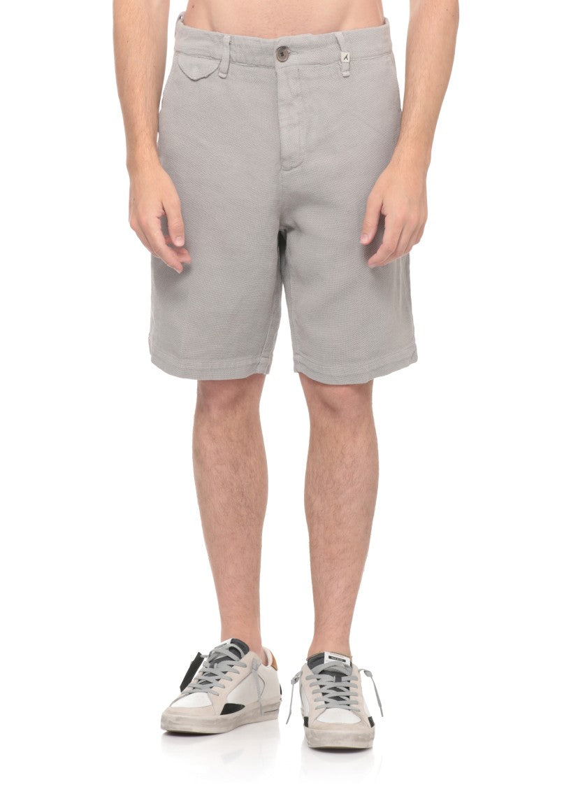 Myths Beige Zeus Cotton-Linen Shorts