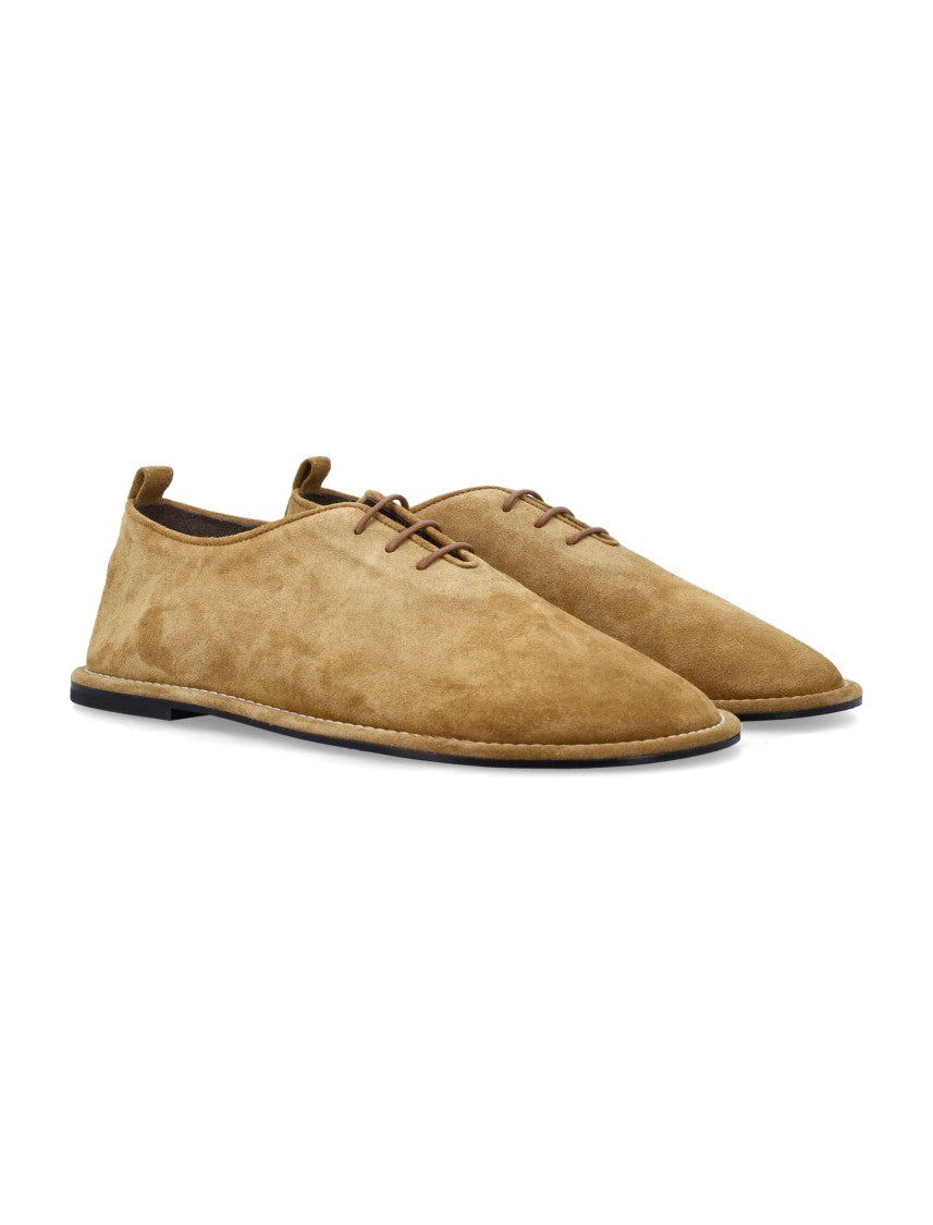 Ami Paris Suede Contrast Stitching Derbies