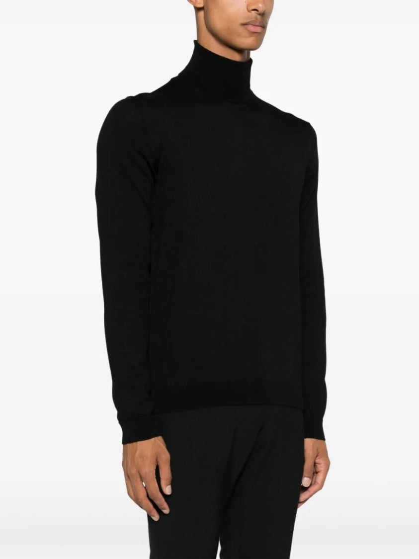 Roberto Collina Black Turtleneck Sweater