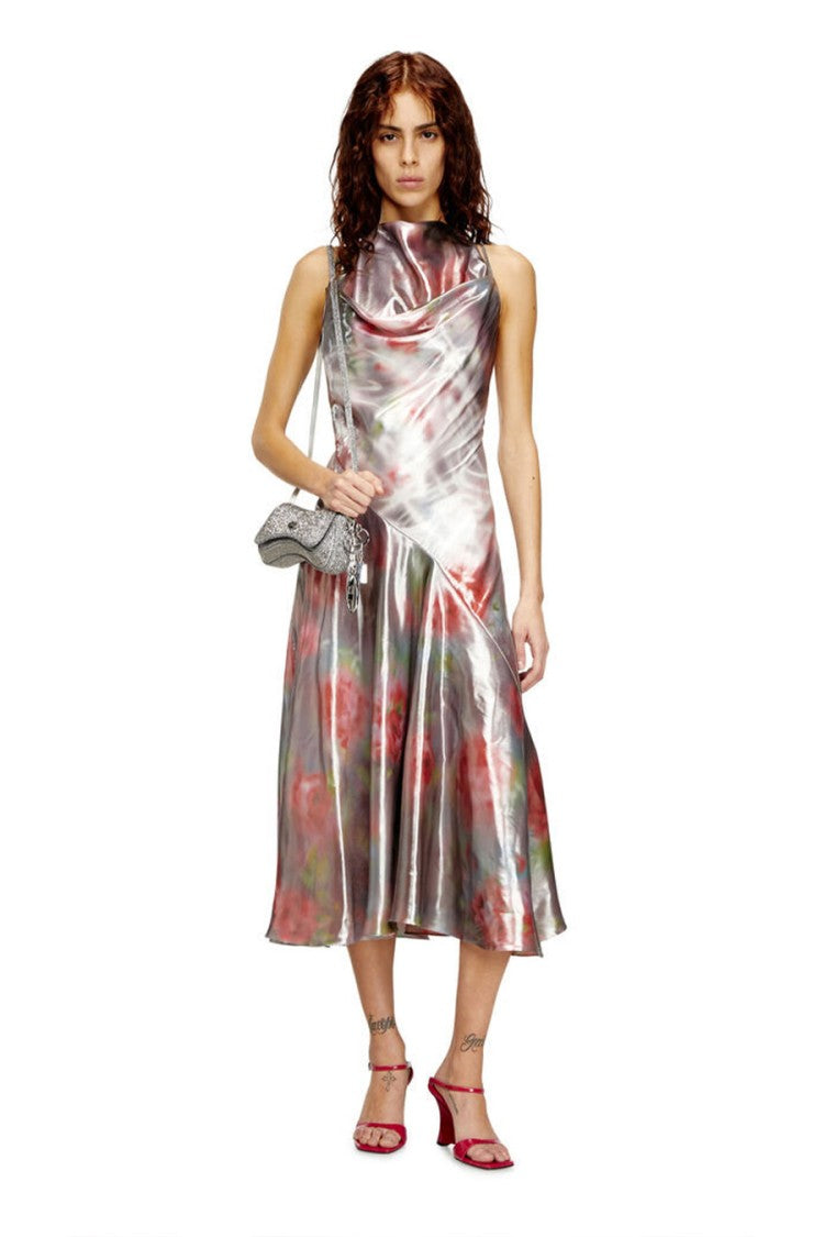 Diesel Multicolor Crepe Midi Dress