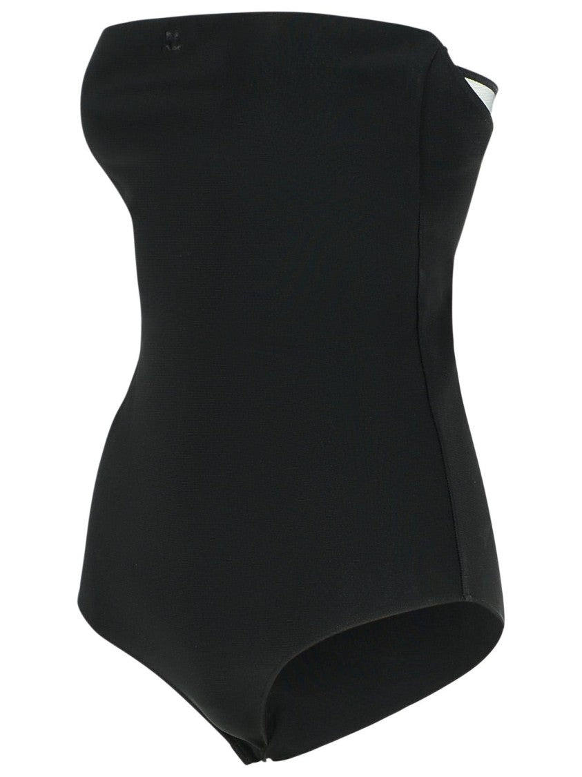 Courrèges Black Viscose Blend Bodysuit