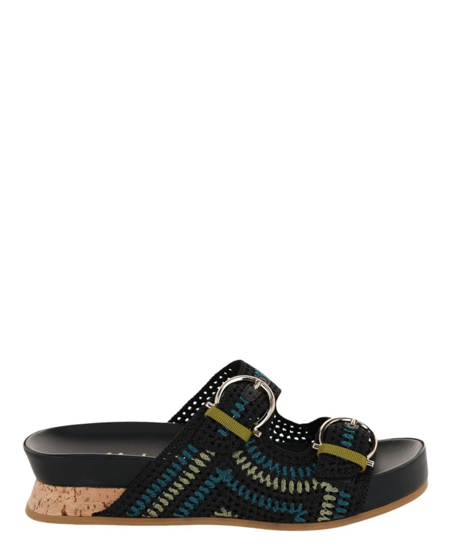 Ferragamo Shaula Crochet Sandals