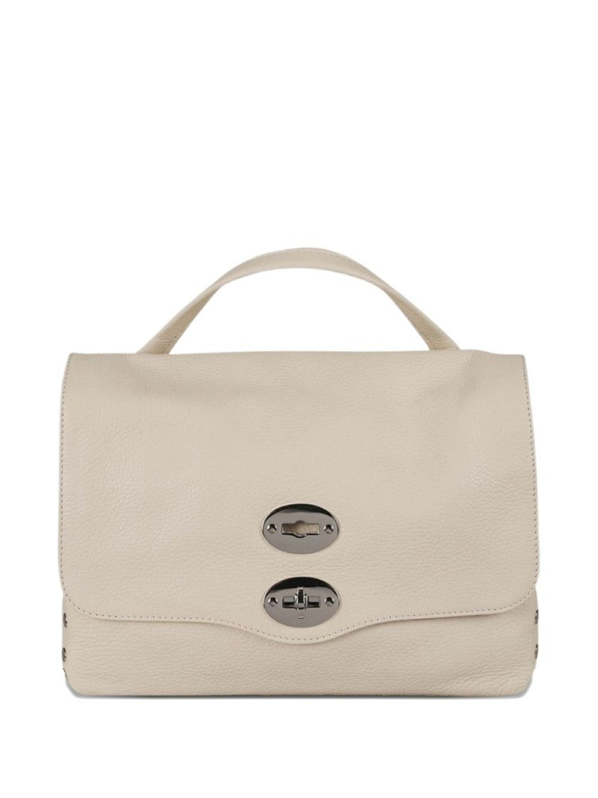 Zanellato Structured Calf Leather Handbag With Silver-Tone Hardware