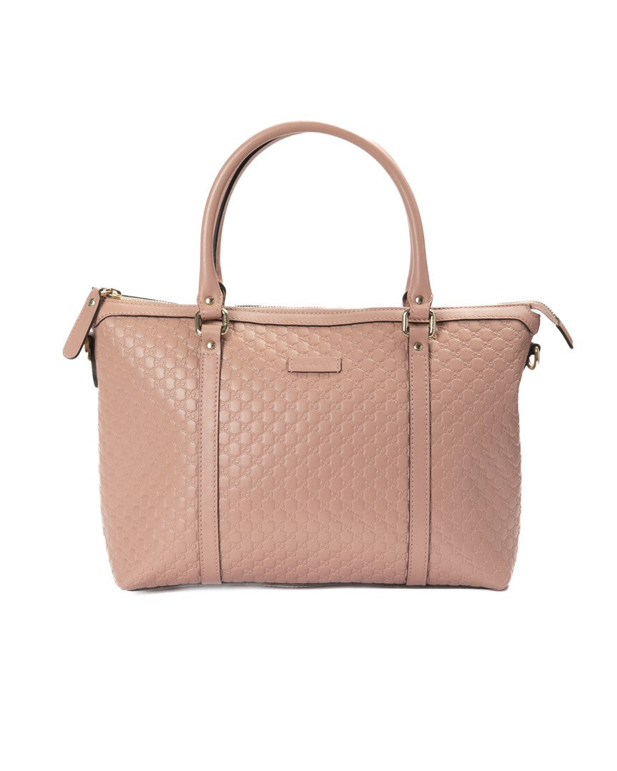 Gucci Pink Gg Microguccissima Leather Medium Tote Bag