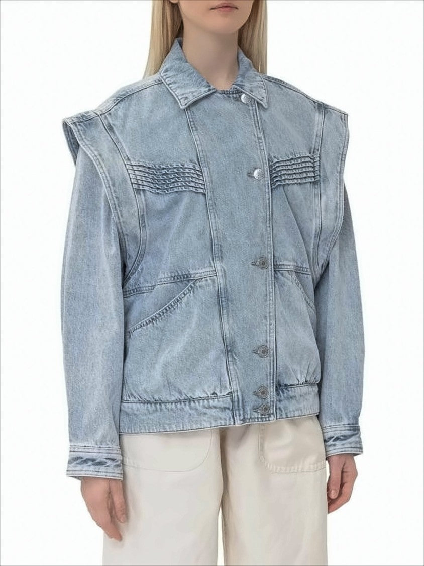 Isabel Marant Light Washed Blue Denim Jacket