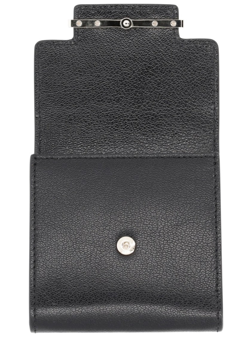Tom Ford Neutrals Flap Metallic T Clasp Wallet
