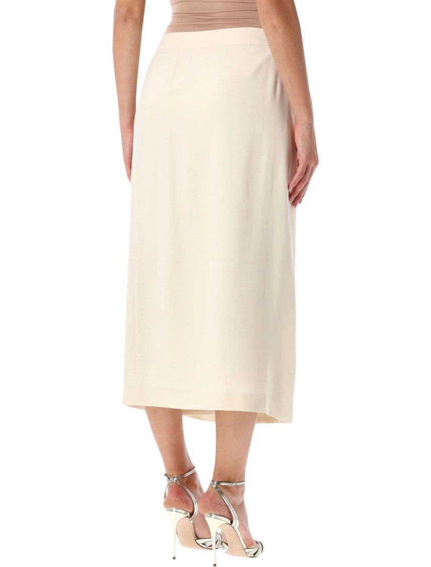 Alberta Ferretti Fringe-Detail High-Waist Midi Skirt