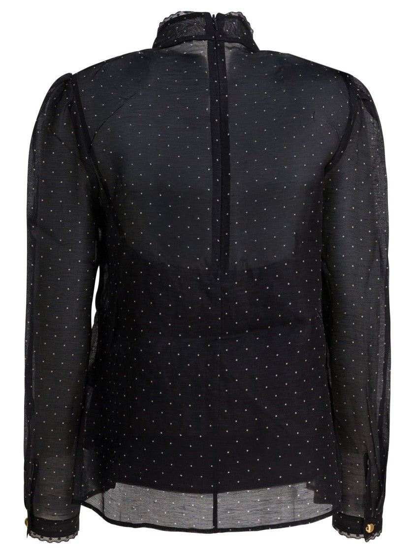 Zimmermann Silk And Linen "Lavallière Dream" Blouse