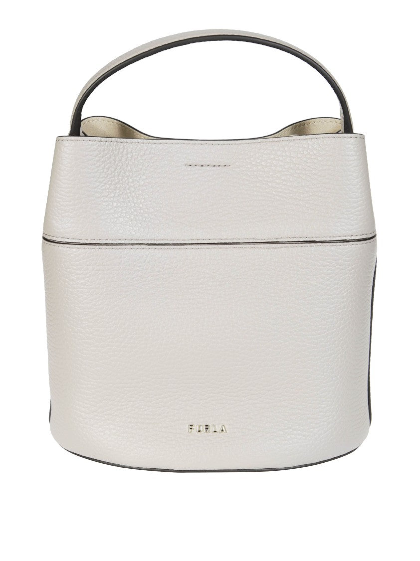 Furla Amelia Pebbled Leather Mini Bucket Bag