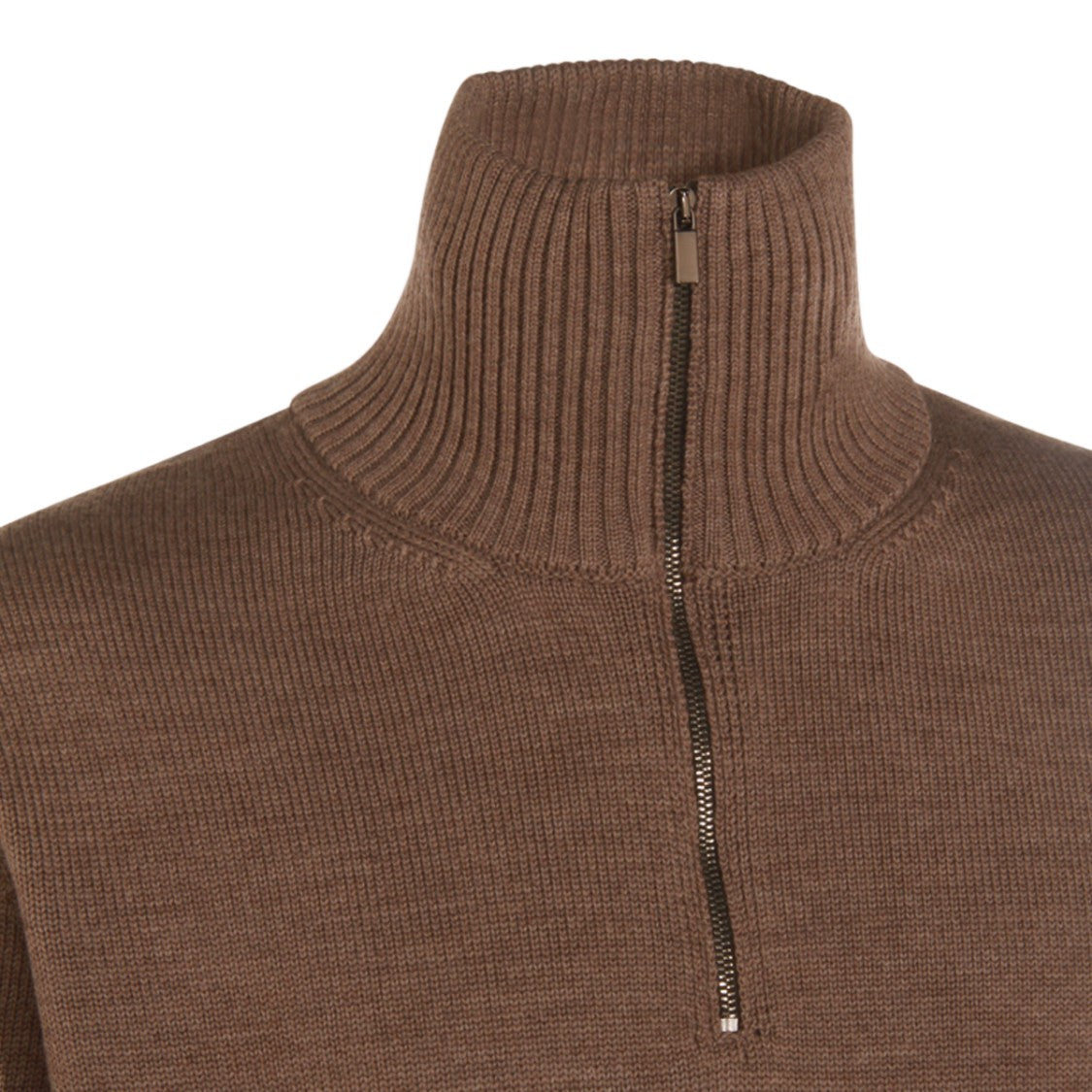 Altea High Ribbed Collar Half-Zip Sweater