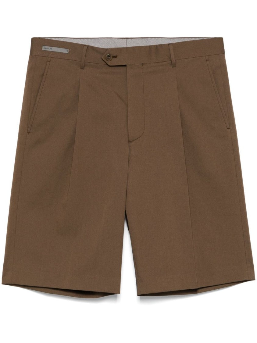 Corneliani Tailored Brown Shorts With Smooth Finish