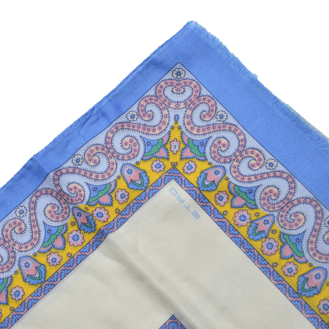 Etro Cashmere And Silk Brushed Scarf With Paisley Medallion Print