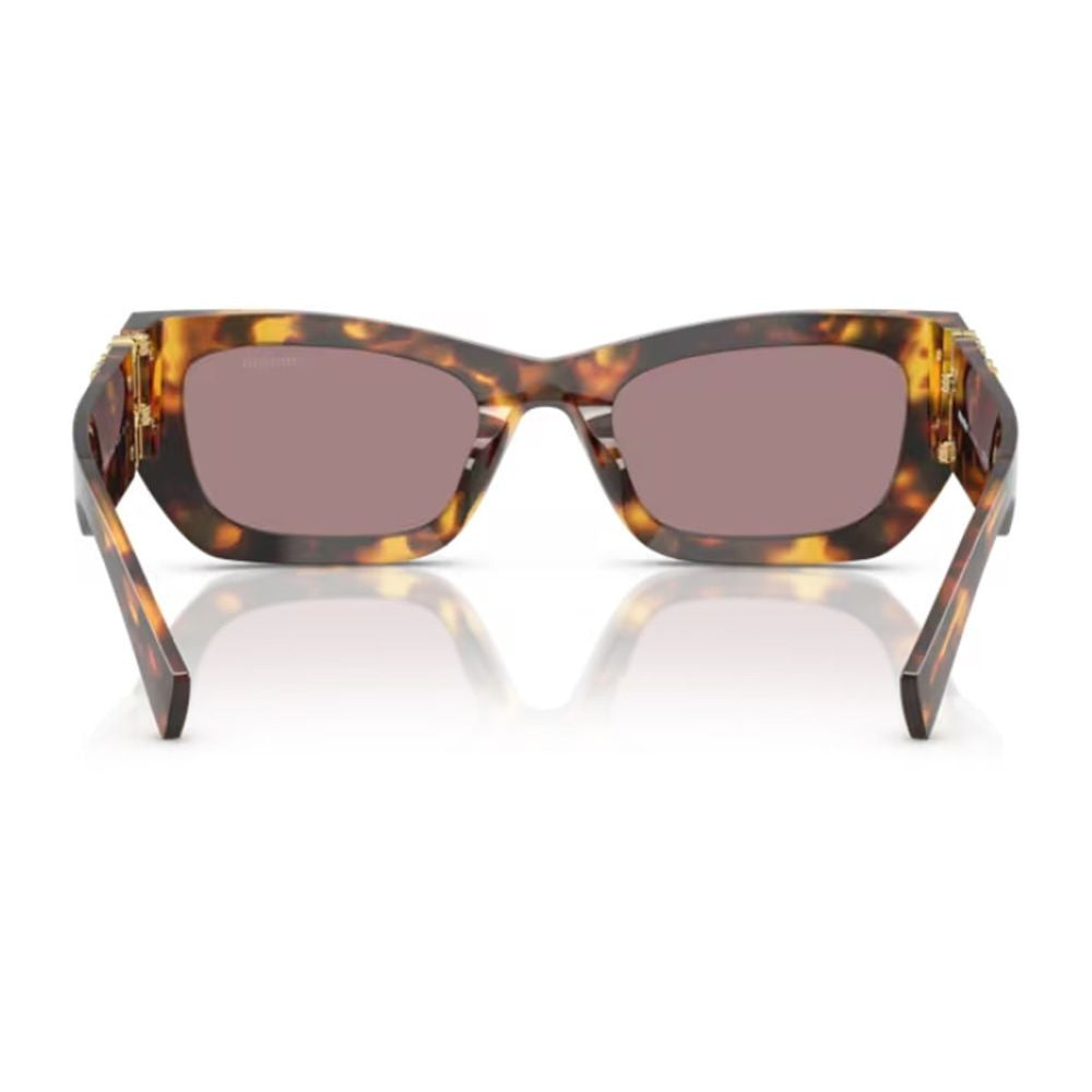 Miu Miu 0Mu 09Ws Miu Glimpse Honey-Havana Acetate Rectangular Sunglasses