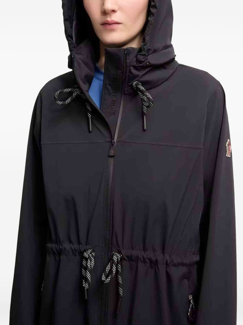 Moncler Grenoble Black Jacket With Adjustable Features
