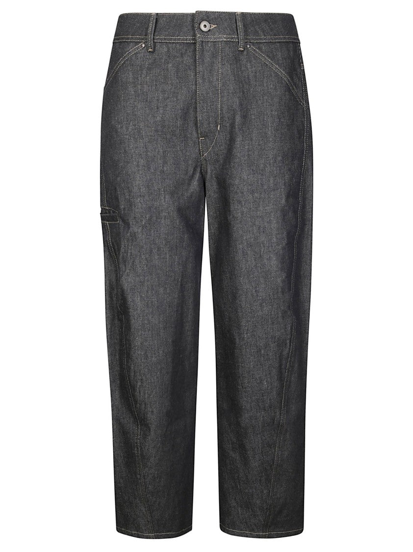 Lemaire Twisted Workwear Pants With Versatile Pockets And Relaxed Fit