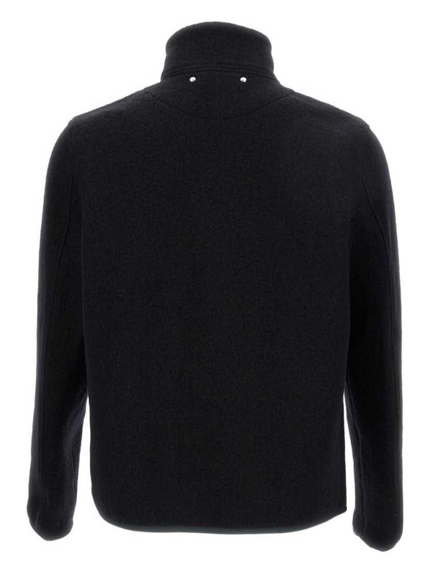 Paul Smith Minimalist Black Jacket With High Collar
