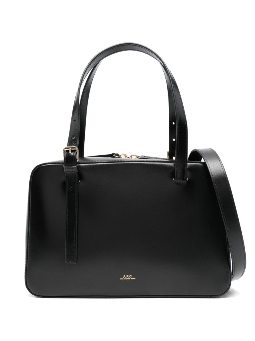 A.P.C. Black Shoulder Bag With Versatile Carrying Options