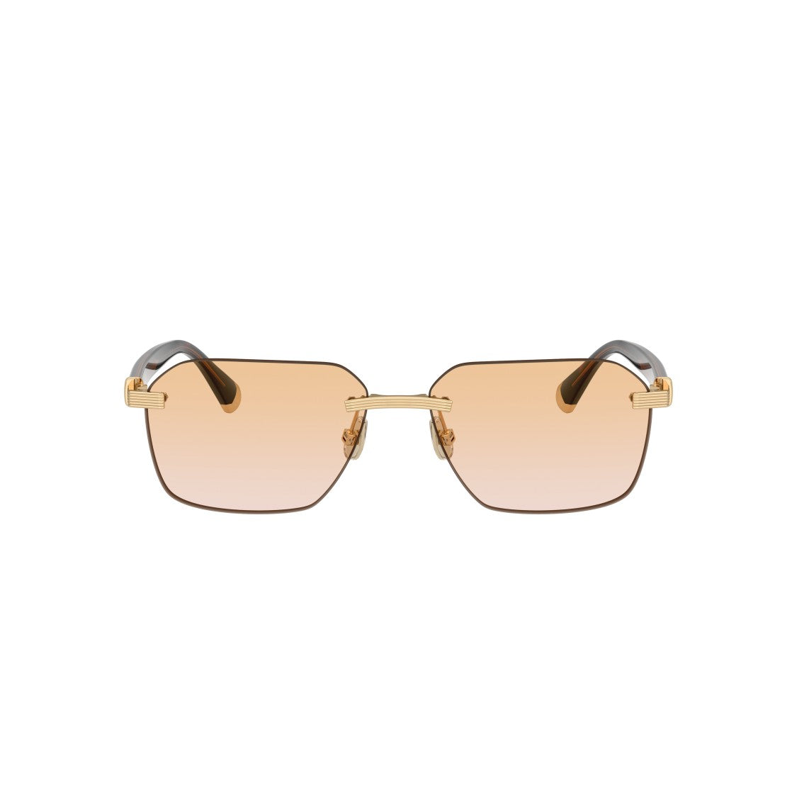 Brunello Cucinelli 0Bc1011t Titanium Sunglasses With Gold Finish And Gradient Lenses