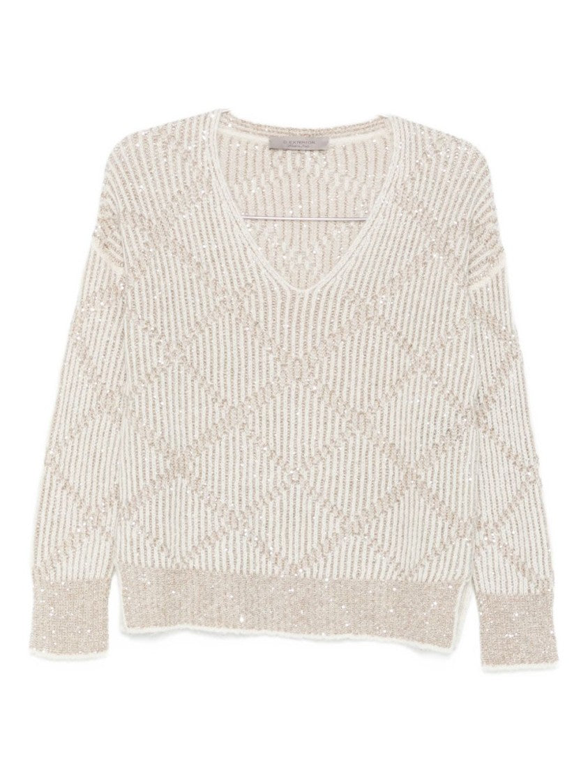 D. Exterior Classic Knit Sweater With Relaxed Fit And Timeless Appeal
