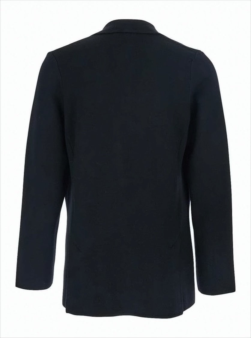 Lardini Tailored Black Wool Jacket With Two-Button Closure
