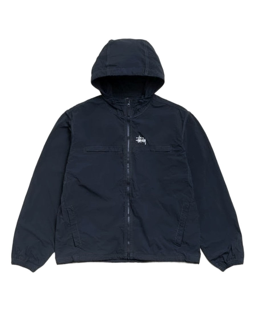 Stussy Hooded Nylon Jacket With Zippered Front