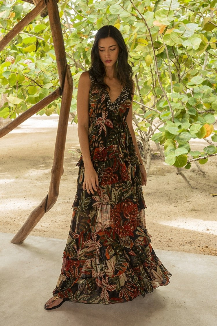 Miss June Floriana Long Dress