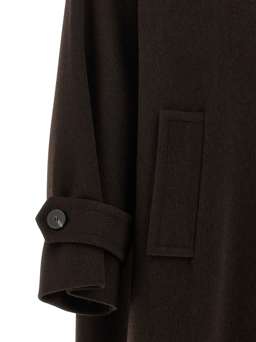 Alberto Biani Comfort Fit Long Virgin Wool Coat