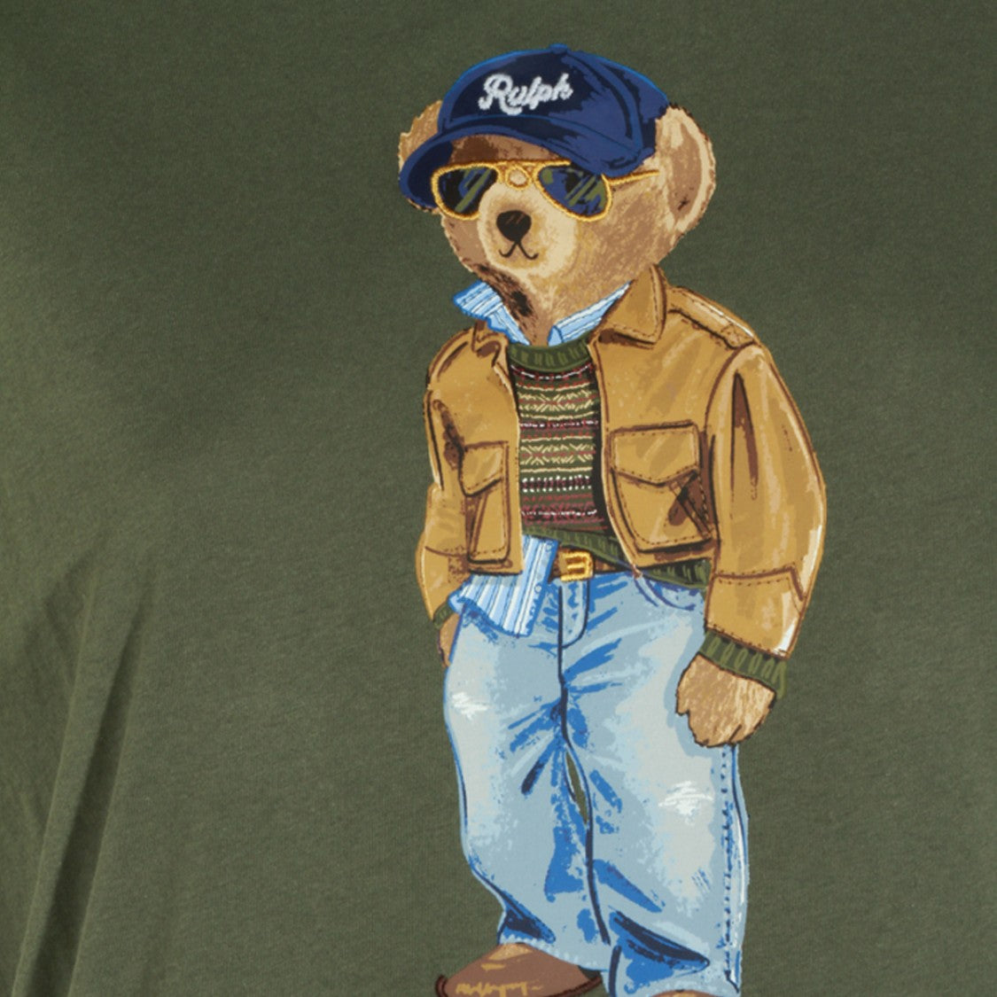 Polo Ralph Lauren Casual Short-Sleeved T-Shirt With Unique Bear Graphic