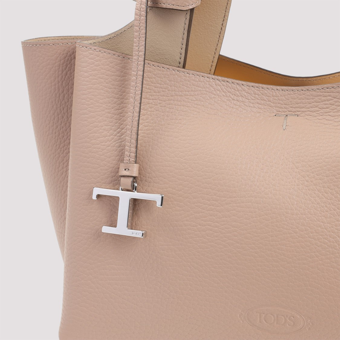 Tod's Natural Ginger Beige Leather Apa Bag