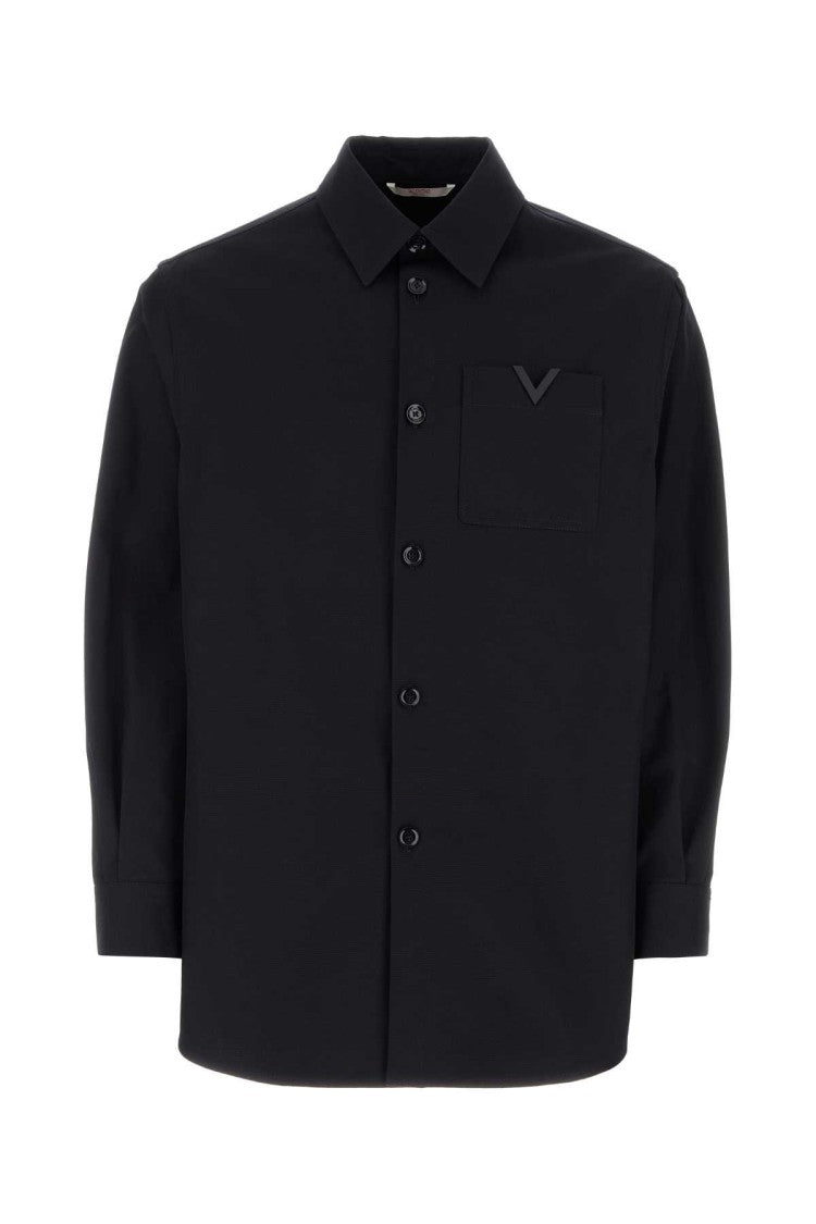 Valentino Garavani Midnight Blue Stretch Cotton Shirt