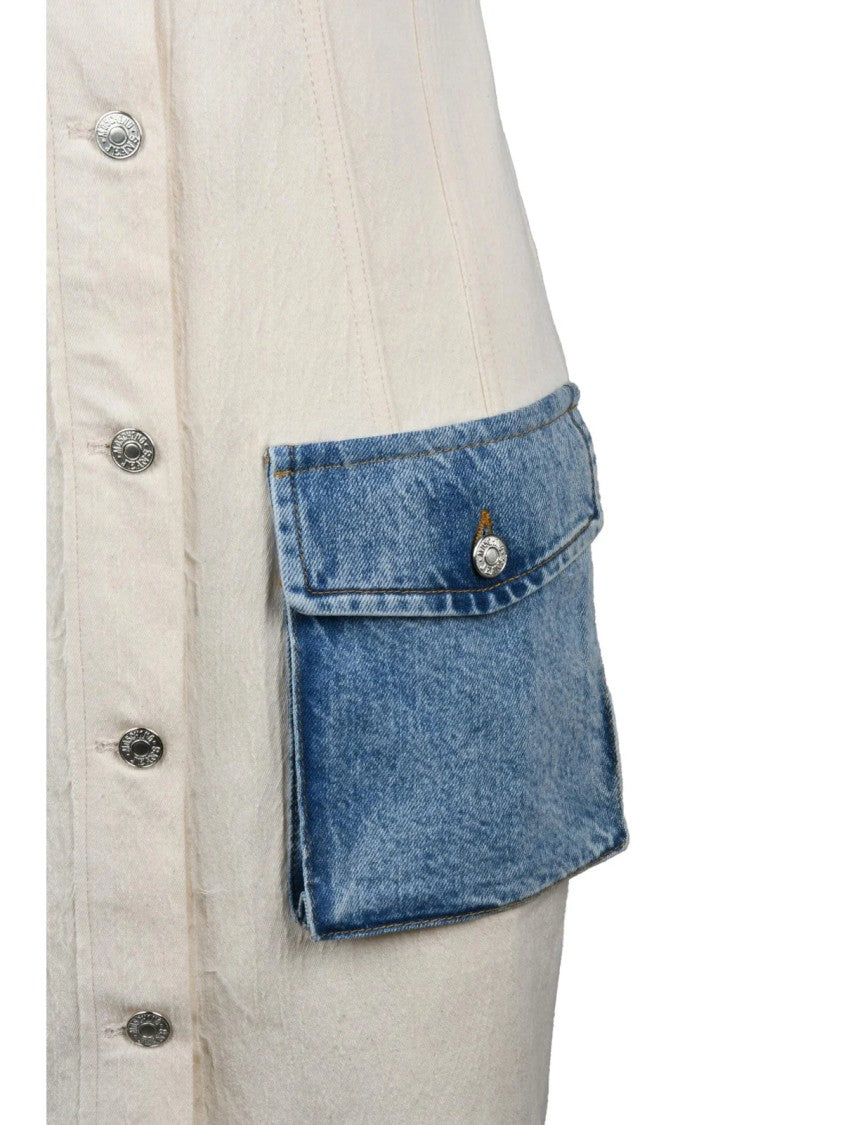 Mo5ch1no Jeans Jeans Stretch Shirt Dress - Beige